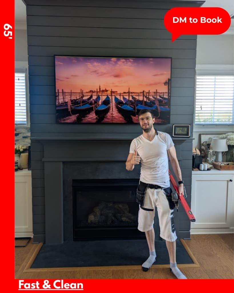 65" TV Above Fireplace